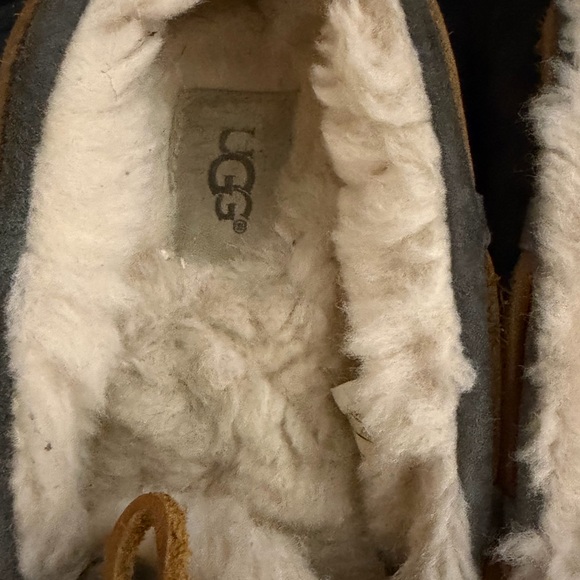 UGG Gray and Tan Women's Slippers - Picture 2 of 5